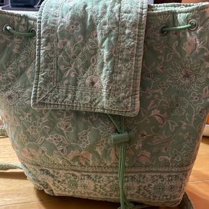 Americana Backpack. Green paisley. Gently used. 12 x 12